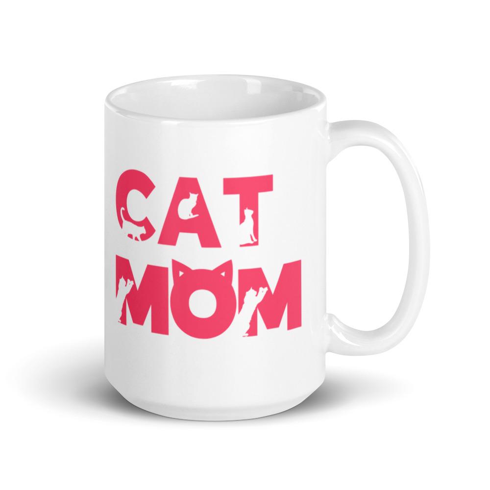 Cat Mom - Pink Mug Mugs 15oz 