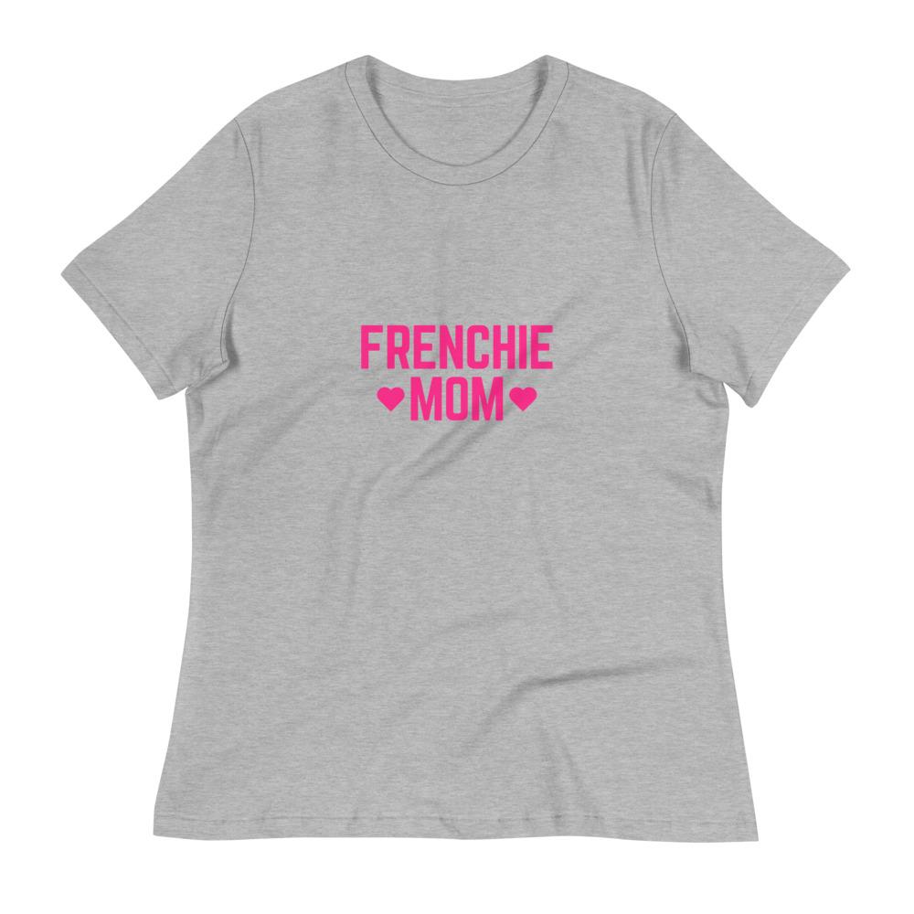 Frenchie Mom Relaxed T-Shirt Athletic Heather S 