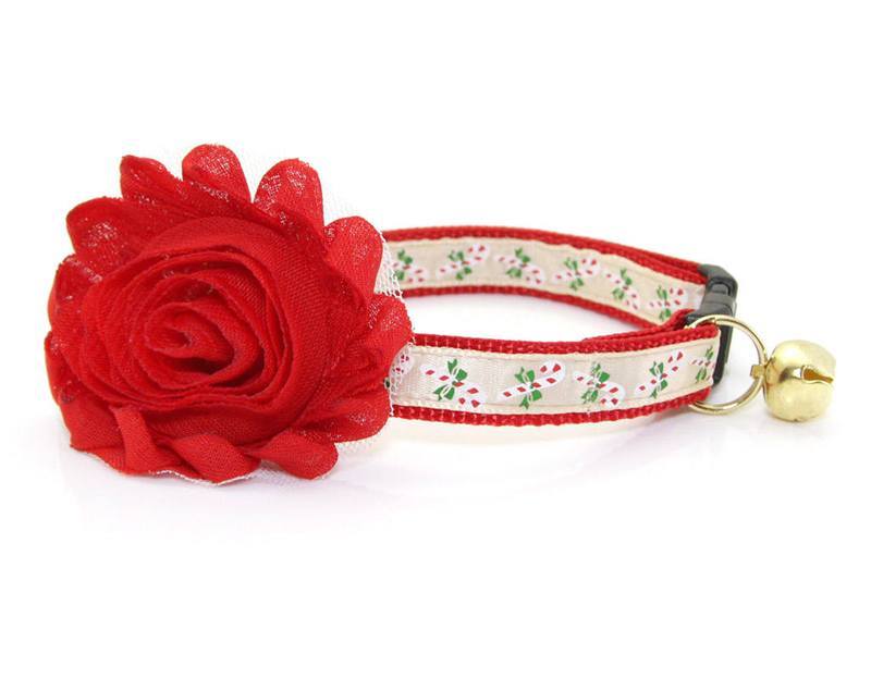 Cat Collar & Detachable Flower  Holiday Cat Collars – Pawsitive Vibes