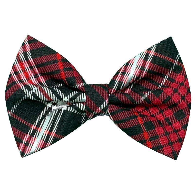 Red Plaid Bow Tie for Dogs |Plaid Dog Collars