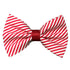 Red and White Striped Bow Tie for Dogs
