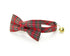 Red Plaid Bow Tie Cat Collar