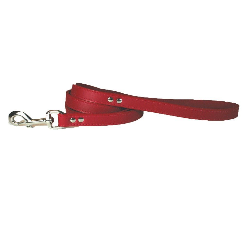 Red Leather Pet Leash Dog Leads 