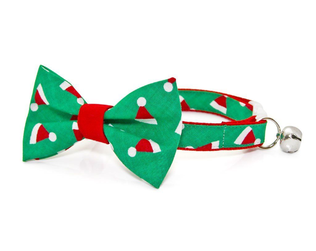 Santa Hats Bow Tie Cat Collar