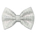 White and Silver Bow Tie for Dogs